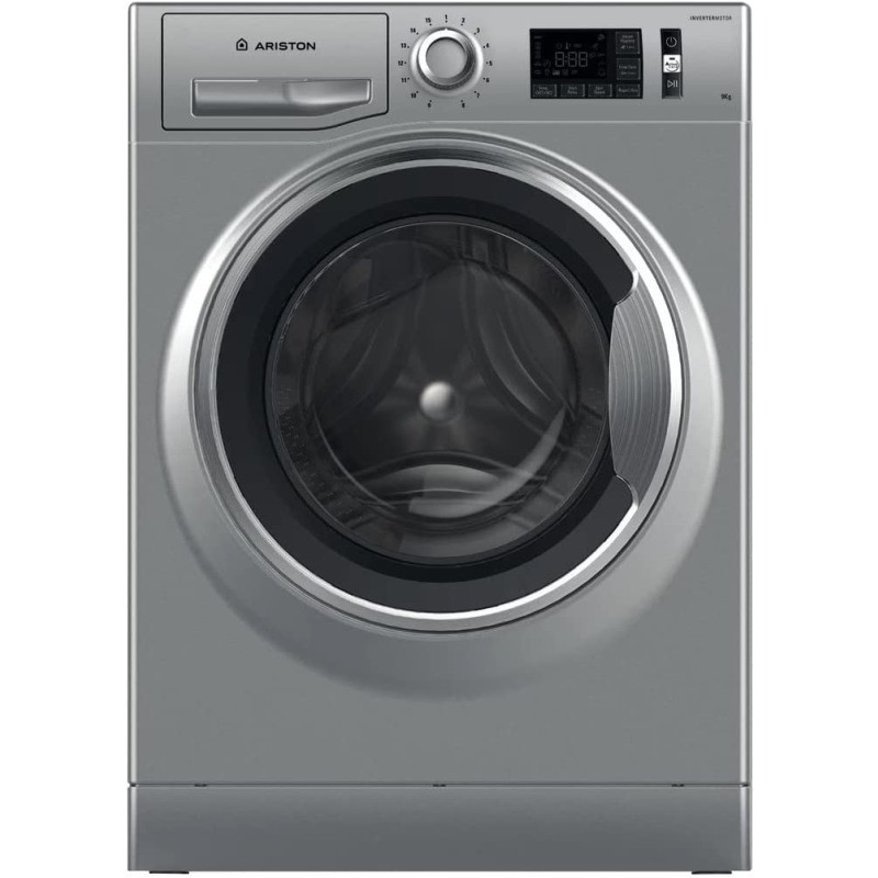 غسالة ملابس تعبئة أمامية 9 كيلو اريستون - فضي اوتوماتيك صنع في بولندا NLM11946SCA60HZ