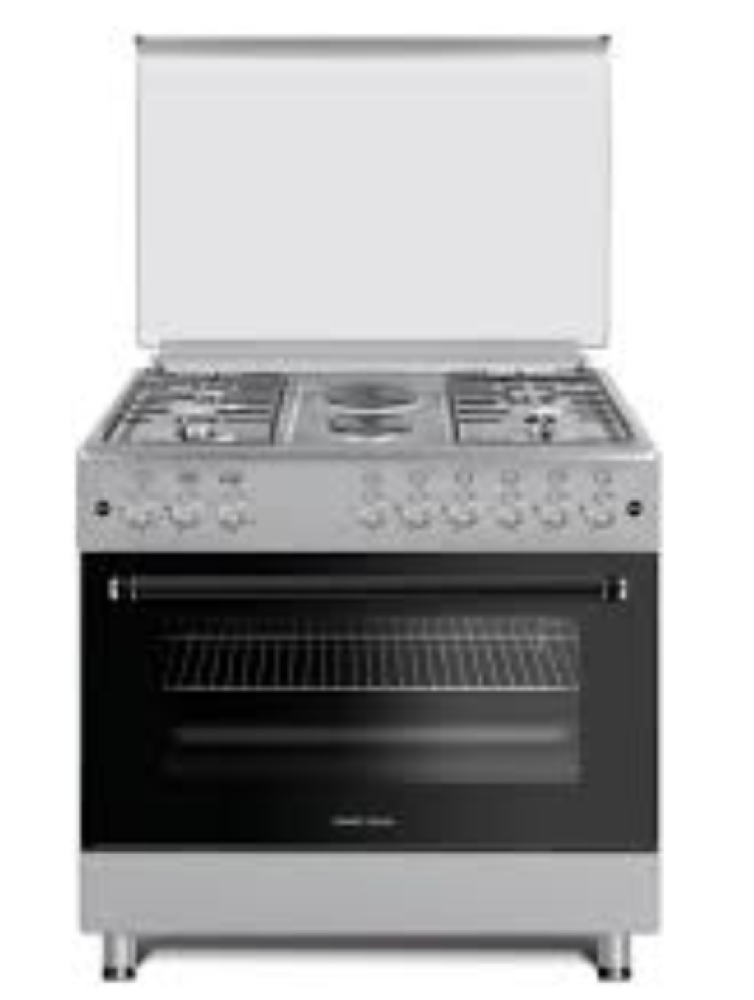 طباخ قائم غاز + كهرباء 90*60 سم جل جينرال 4 عيون غاز + 2عيون كهرباء منصب عادي صنع في تركيا F9H42G2-HI