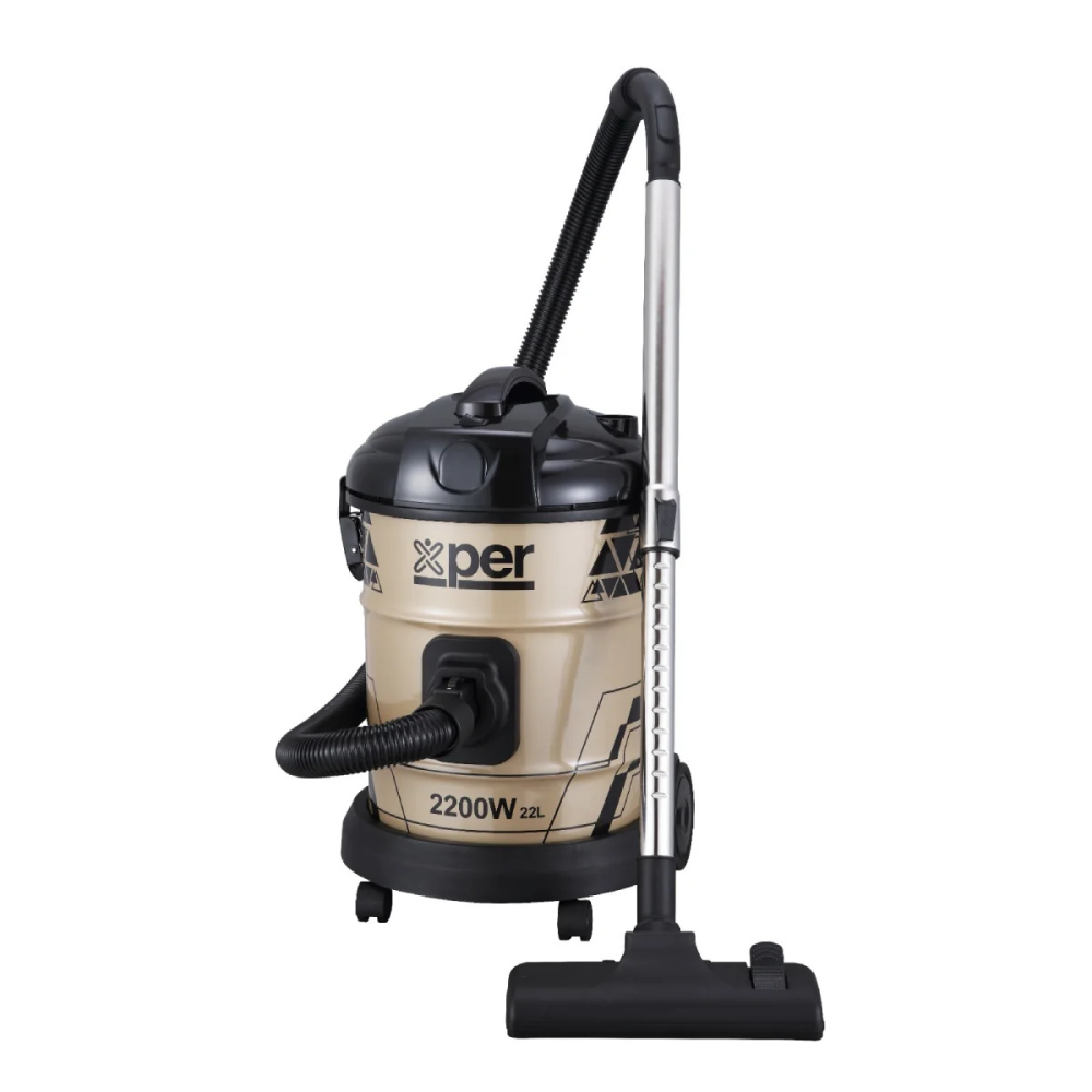 مكنسة برميل 2200 واط اكسبير - 22 لتر ذهبي *أسود- · XPVC-22W22L-23