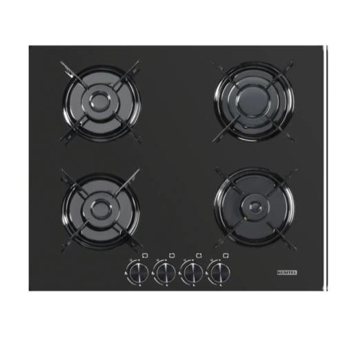 كومتيل سطح غاز زجاج 4 شعلات 60 سم - أسود - C6-40BF