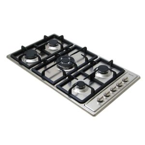 كتشن لاين زيبا سطح غاز 5 شعلات - 90 سم - مفاتيح جانبية - ثقيل - فضي - G5021N - GP5VMSMCG0