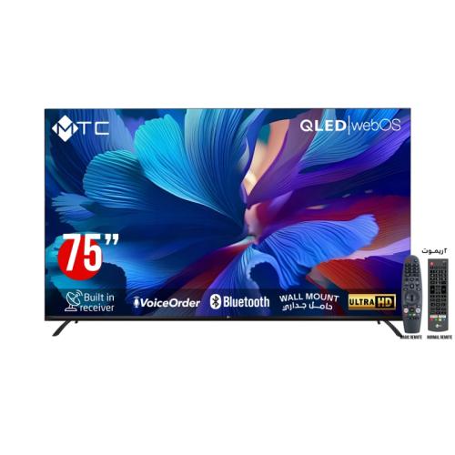 ام تي سي شاشة 75 بوصة سمارت - WebOS - ماجيك ريموت - دقة QLED - موديل QMT75UH300WVWOS
