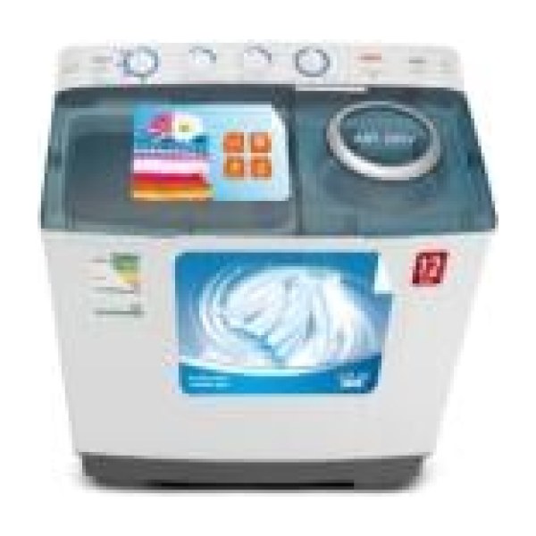 غسالة ملابس حوضين 12 كيلو هام - أبيض · HWM12000-21N
