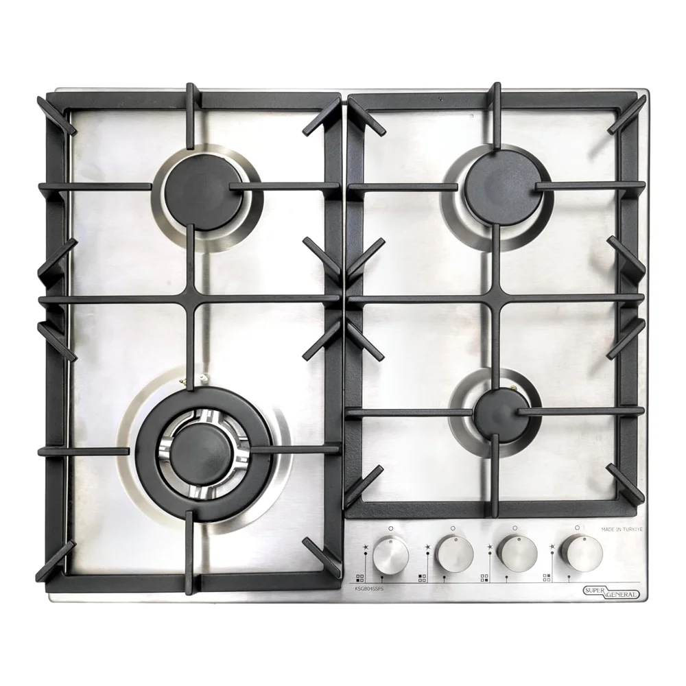 سطح غاز مدمج 60 سم سوبر جنرال KSGB04SSFS